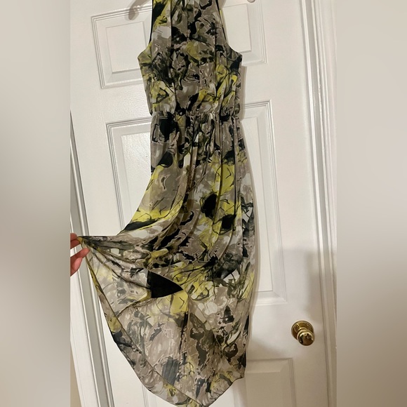 VERO MODA Asymmetrical Abstract Print Halter Dress, Size XS - Picture 3 of 5